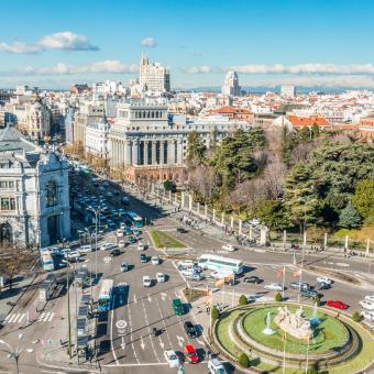 Vista panorámica de la ciudad de Madrid.