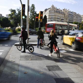 Circulación de vehículos en la ciudad de Barcelona. 