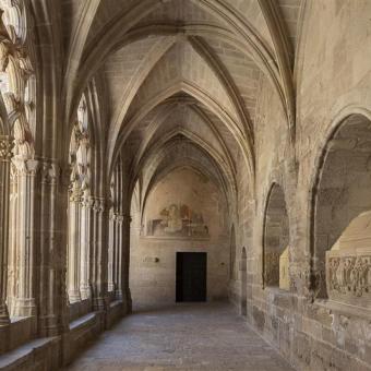 Imatge del claustre del Monestir de Santes Creus.