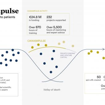 CaixaImpulse's activity and results in the healthcare innovation ecosystem.