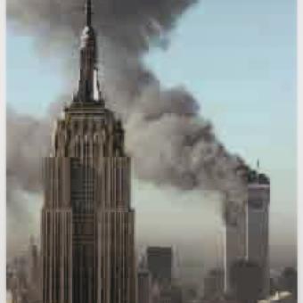 Thomas Ruff, «Jpeg ny01», 2004. Imagen desenfocada del ataque a las Torres Gemelas 