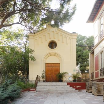 Imagen de las instalaciones exteriores de la entidad social Pactem Nord, en Valencia. 