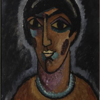 Alexej Von Jawlensky, «Byzantinerin (Helle Lippen)» [Bizantina (Labios claros)], 1913. Centre Pompidou, París. Musée national d’art moderne / Centre de création industrielle AM 1982-44. 