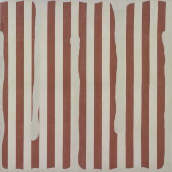 Daniel Buren, «Peinture aux formes indéfinies» [Pintura de formas indefinidas], mayo de 1966. Centre Pompidou, París. Musée national d’art moderne / Centre de création industrielle AM 1986-255. 