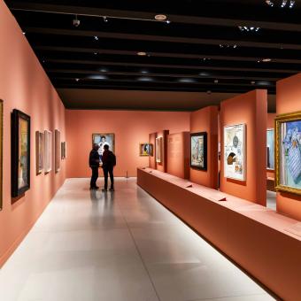 Una de las salas de exposición de la muestra «Chez Matisse. El legado de una nueva pintura» en CaixaForum Madrid.