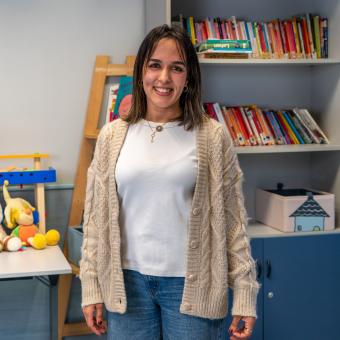 Fátima Boyazzaoui, madre usuaria de los Espacios de Crecimiento 3-6 de CaixaProinfancia.