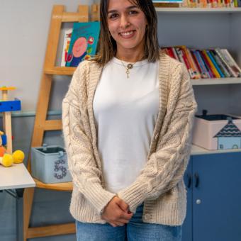 Fátima Boyazzaoui, madre usuaria de los Espacios de Crecimiento 3-6 de CaixaProinfancia.