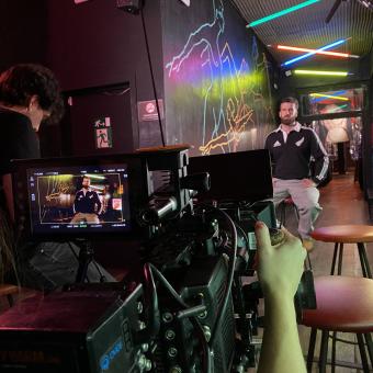 Una imagen del rodaje del documental RED.