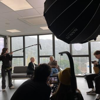 Una imagen del rodaje del documental RED.