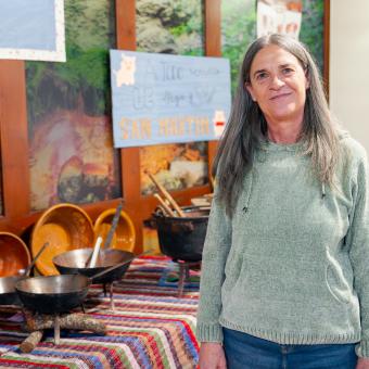 Yolanda Susan, asistente del voluntario Adrián Casado en Respirávila.