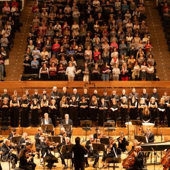 Orquesta interpretando el Mesías de Händel.