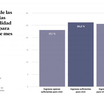Infografía: Prevalencia de las clases privadas según la facilidad o dificultad para llegar a fin de mes. 