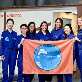 Tripulants de la tercera missió d'Hypatia, a CosmoCaixa.