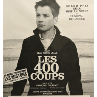 Cartel de la película «Los 400 golpes».