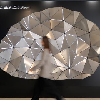 Photocall de l'exposició Talking Brains a CaixaForum Lleida.