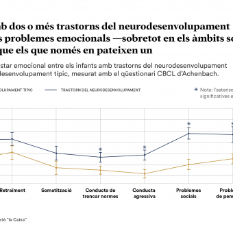 Els infants amb dos o més trastorns del neurodesenvolupament presenten més problemes emocionals -sobretot en els ambits social i atencional- que els que només en pateixen un.