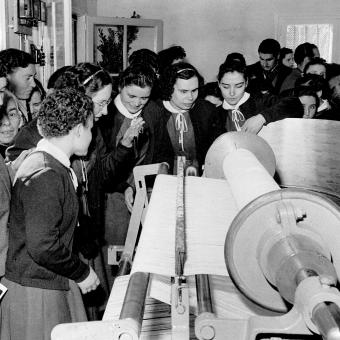 Telers per a cecs instal·lats a l’Empar de Santa Llúcia (1956).