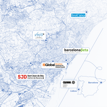 Mapa del ecosistema de centros de investigación asociados a la Fundación "la Caixa".