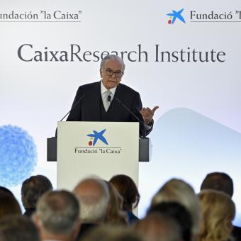 Isidro Fainé, Presidente de la Fundación ”la Caixa” en su intervención en el acto de inauguración.