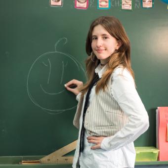 Khloe, alumna del CEIP Ramón y Cajal de Alpartir.