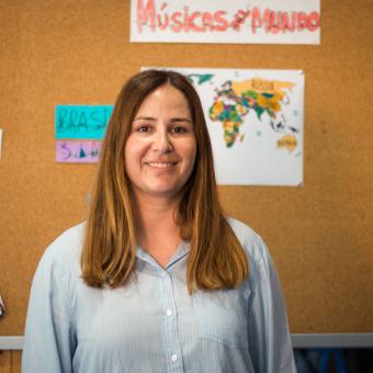 Raquel Gistas, profesora de inclusión en el CEIP Ramón y Cajal de Alpartir. 
