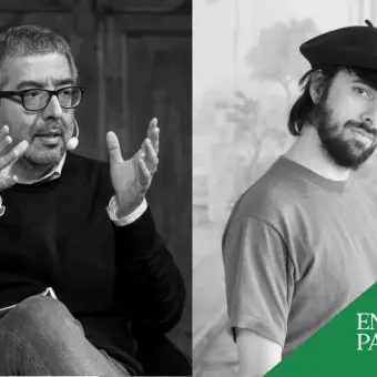Imatge del Diàleg amb David Uclés i Jordi Amat a CaixaForum Barcelona.