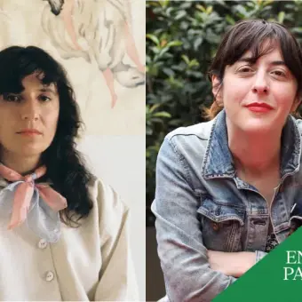 Imagen del Vermut poético con Lorena Álvarez y Lucía Lijtmaer en CaixaForum Barcelona. 