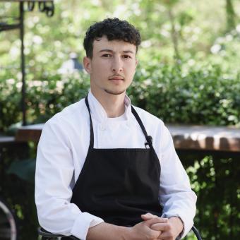 Abdallah, alumno de la escuela de cocina de Villa Retiro, en Xerta. 