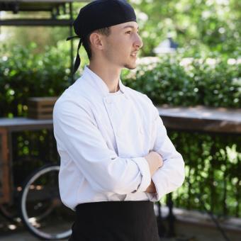 Abdallah, alumno de la escuela de cocina de Villa Retiro, en Xerta. 