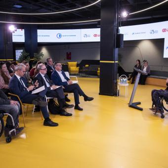 Imatge de la presentació de la segona edició de la Lliga d'Accessibilitat®, al Hub de XTalento Digital de la Fundació ONCE.