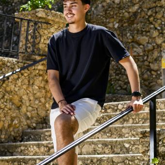 Tomás Cano, becari de la Fundació ”la Caixa” i estudiant de Dret i Filosofia a la Universitat Complutense de Madrid, al Santuari Verge de l'Esperança de Calasparra.