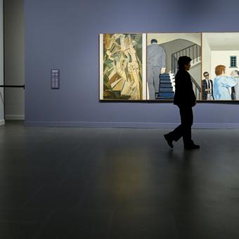 Una sala de la exposición «Una fuerza del pasado» en CaixaForum Barcelona.