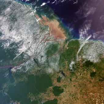 Mouth of the Amazon River at the Atlantic Ocean (29/03/2024)