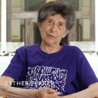 Esther Ferrer en Archivo de creadores.