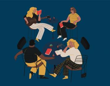 Ilustración del cartel del festival En otras palabras