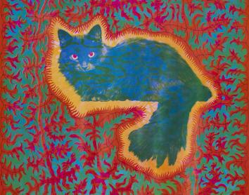Cheshire cat, pòster psicodèlic de Joseph McHugh, publicat per East Totem West. EUA, 1967. Adquirit a través de Julie i Robert Breckman Print Fund.