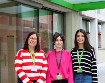 Las investigadoras del Barcelonaβeta Brain Research Center (BBRC) Anna Brugulat, Lidia Canals y Alba Cañas.