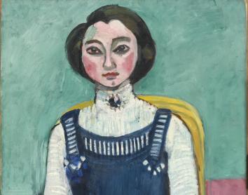 Henri Matisse, Marguerite au chat noir [Marguerite con gato negro], principios de 1910. Centre Pompidou, París. Musée national d’art moderne / Centre de création industrielle AM 2013-544.
