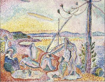 Henri Matisse, «Luxe, calme et volupté» [Luxury, calm and voluptuousness], autumn-winter 1904. Centre Pompidou, Paris. Musée national d’art moderne / Center de création industrielle. On deposit at the Musée d’Orsay, 1985, AM 1982-96.