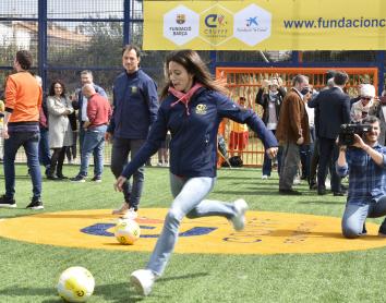 La Fundació Cruyff, la Fundació ”la Caixa” i la Fundació FC Barcelona inauguren el Cruyff Court Aitana Bonmatí a Sitges