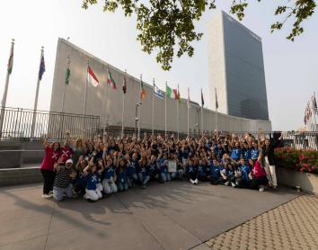 Las Naciones Unidas reciben a 60 estudiantes españoles para escuchar sus propuestas sociales y sostenibles