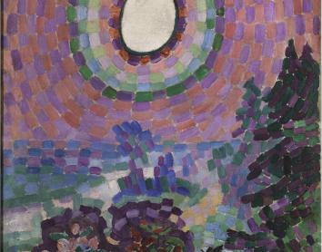 Robert Delaunay, «Paysage au disque»[Paisaje con disco], 1906. Centre Pompidou, París. Musée national d’art moderne / Centre de création industrielle AM 4074 P (V). 