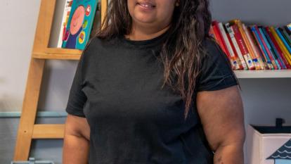 Karol Layn Naranjo, mare usuària dels Espais de Creixement 3-6 de CaixaProinfància.