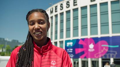 Paola Manjón, jugadora de bàsquet i guanyadora d’una medalla d’or amb la selecció espanyola als Special Olympics World Games del 2023.