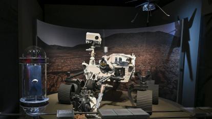 Maqueta del «Perseverance», presente en la exposición.