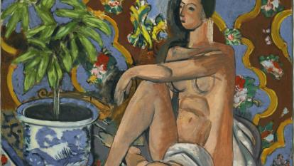 Henri Matisse, «Figure décorative sur fond ornemental» [Figura decorativa sobre fondo ornamental], invierno de 1925-1926. Centre Pompidou, París. Musée national d’art moderne / Centre de création industrielle AM 2149 P. 