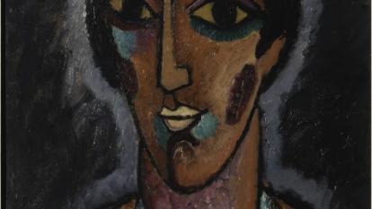 Alexej Von Jawlensky, «Byzantinerin (Helle Lippen)» [Bizantina (Labios claros)], 1913. Centre Pompidou, París. Musée national d’art moderne / Centre de création industrielle AM 1982-44. 