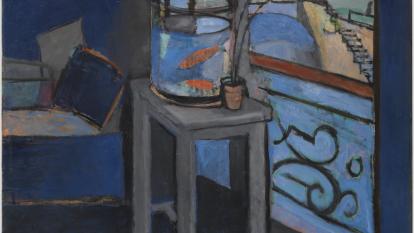 Henri Matisse, «Intérieur, bocal de poissons rouges» [Interior con pecera], primavera de 1914.  Centre Pompidou, París. Musée national d’art moderne / Centre de création industrielle AM 4311 P.