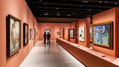 Una de las salas de exposición de la muestra «Chez Matisse. El legado de una nueva pintura» en CaixaForum Madrid.