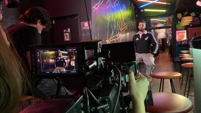 Una imagen del rodaje del documental RED.